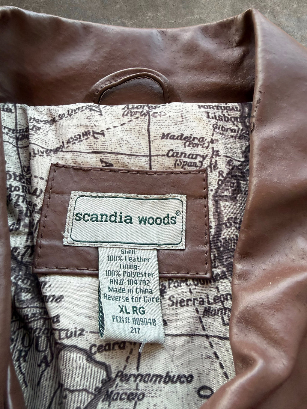 '00s Scandia Woods Leather Flight Jacket Sz. XL