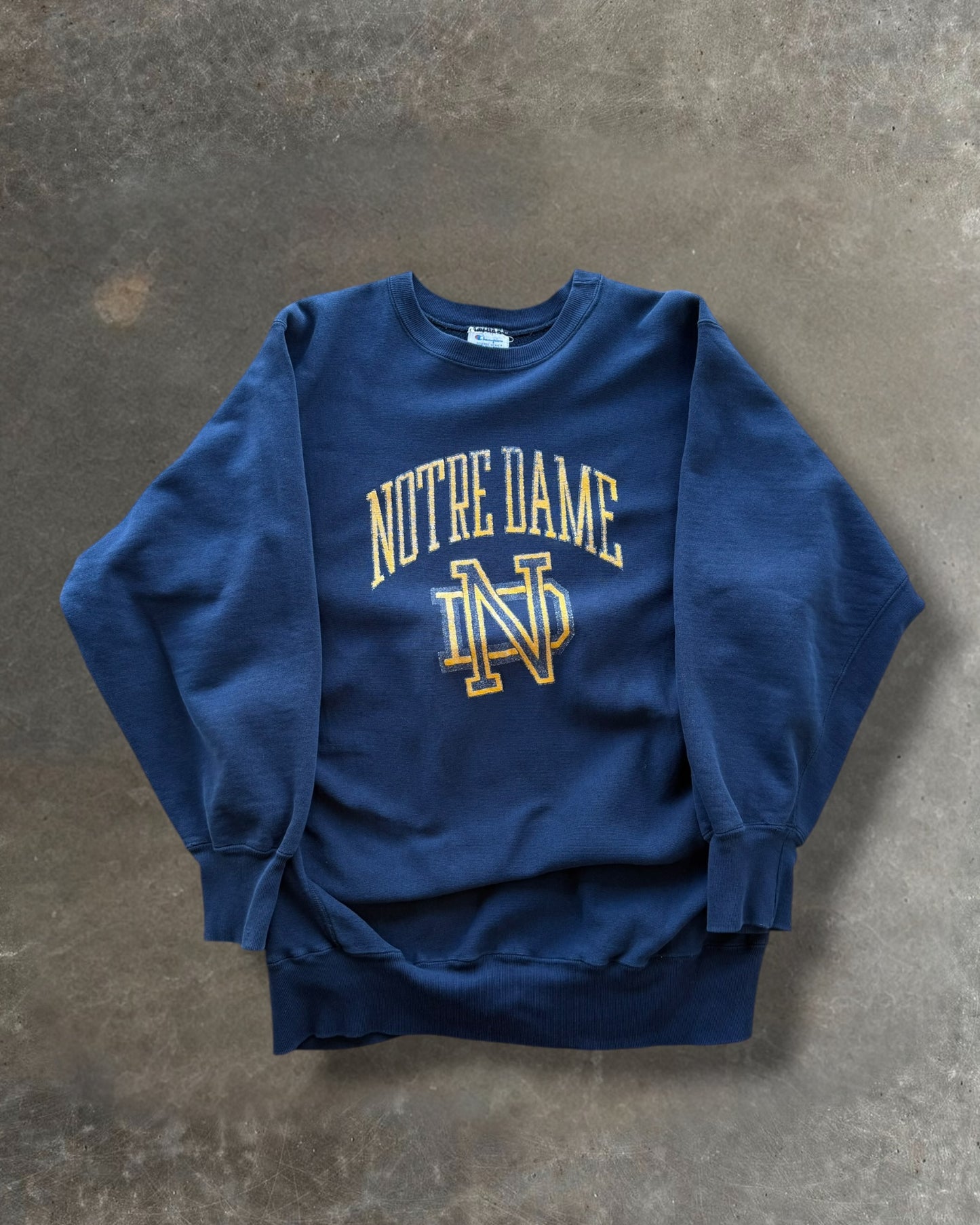 '90s Notre Dame Champion Reverse Weave Crewneck Sz. XXL