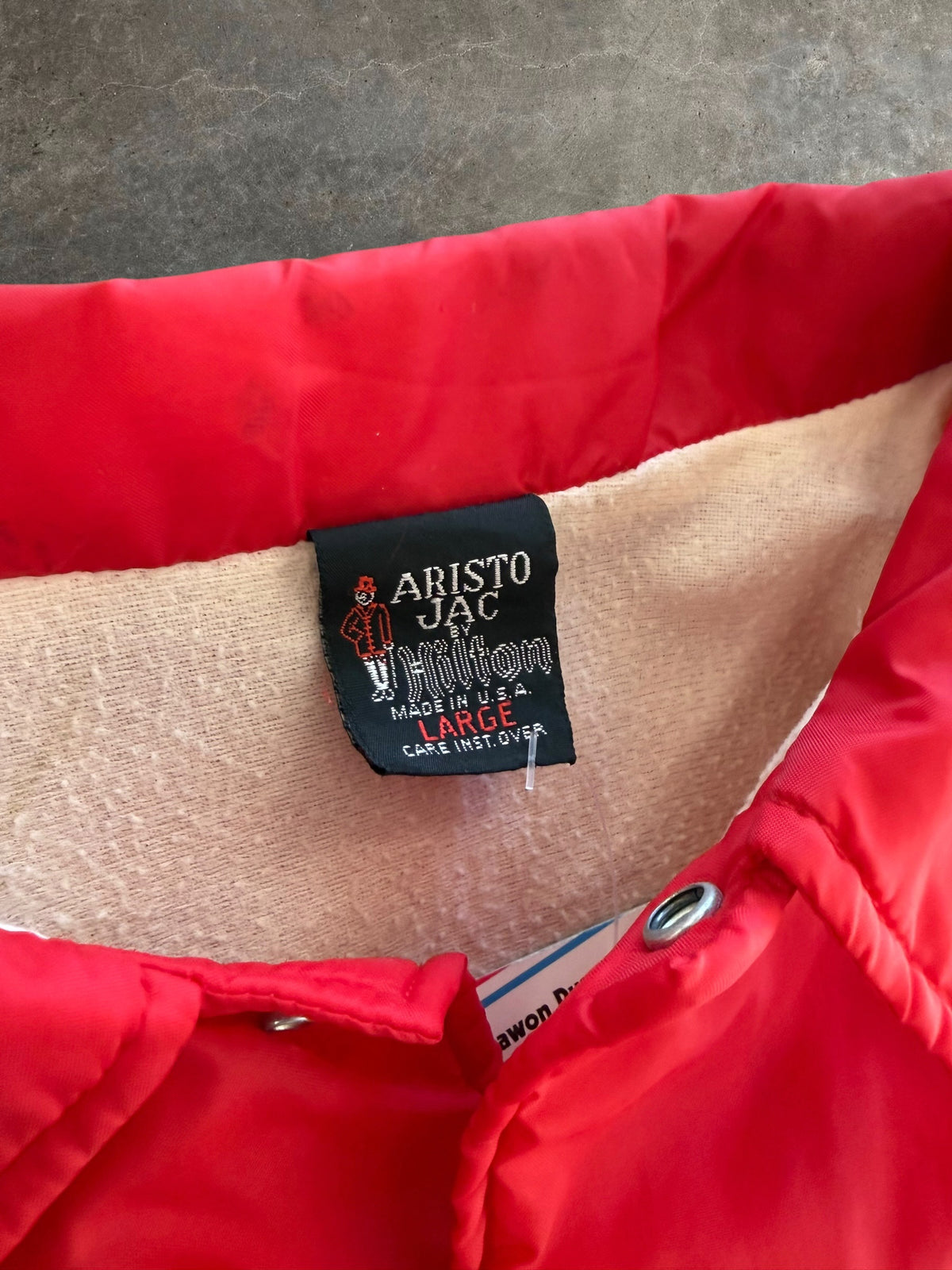 80s Budweiser Red Snap-Front Coach Jacket Sz. L