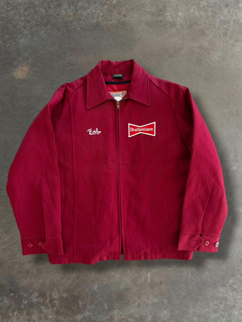 70s Budweiser Red Work Jacket Sz. L