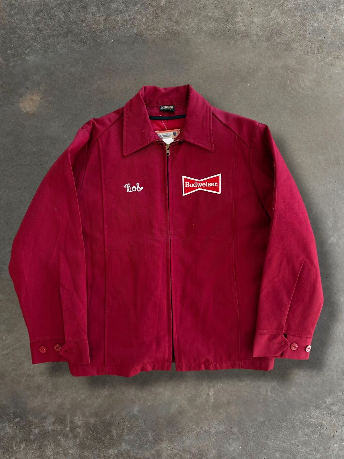 70s Budweiser Red Work Jacket Sz. L