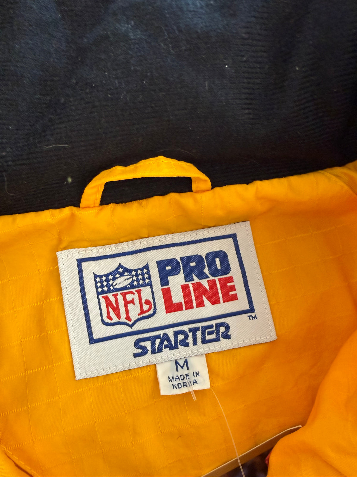90s Starter Green Bay Packers Yellow Pullover Jacket Sz. M