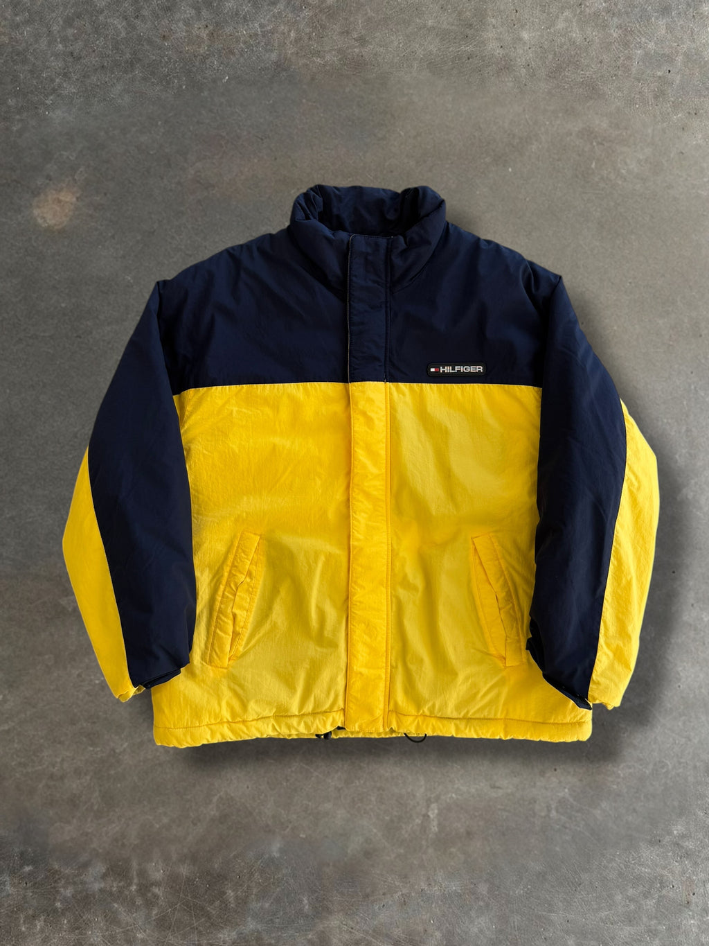 Tommy Hilfiger Navy & Yellow Colorblock Jacket Sz. XL