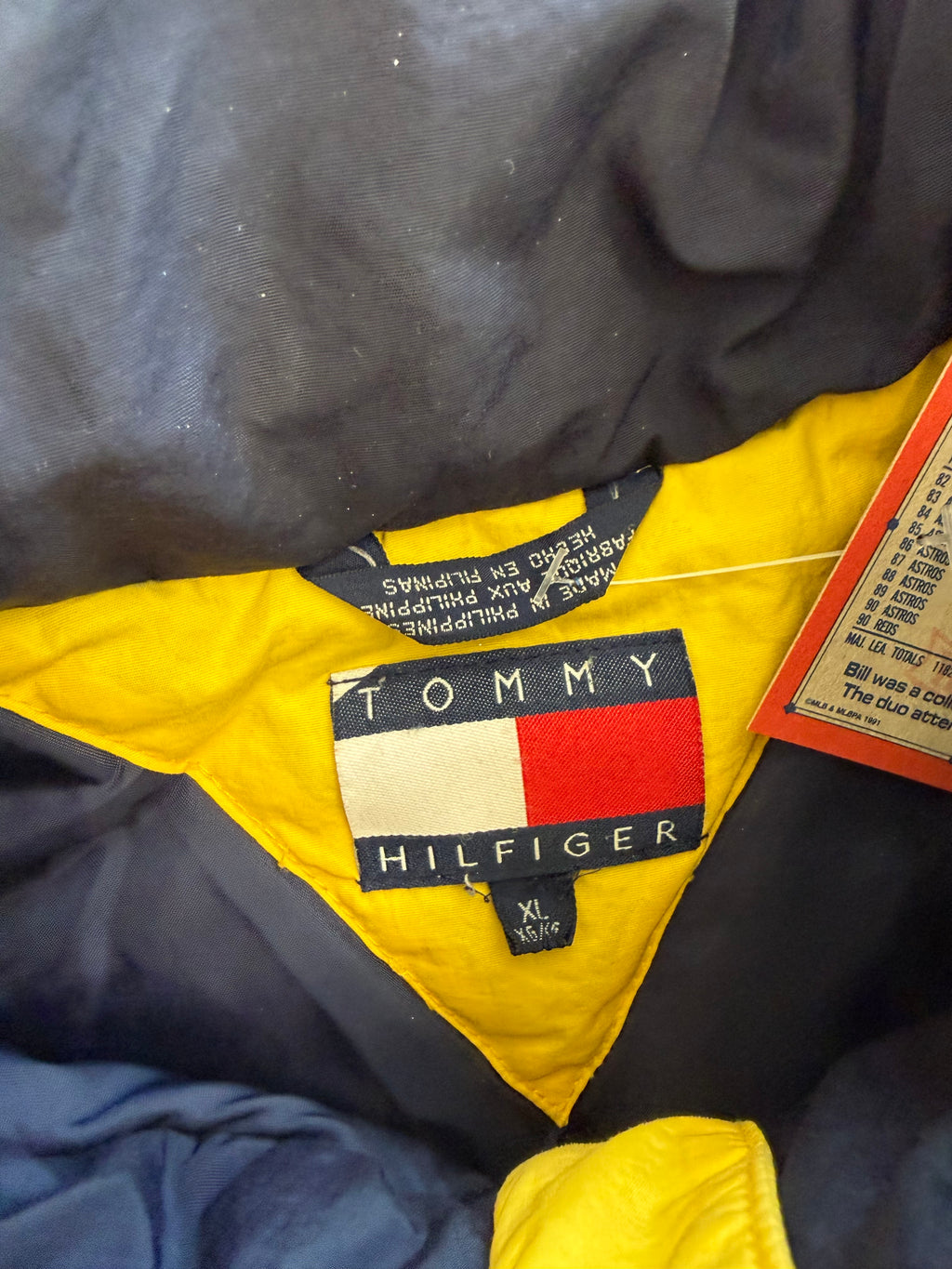 Tommy Hilfiger Navy & Yellow Colorblock Jacket Sz. XL