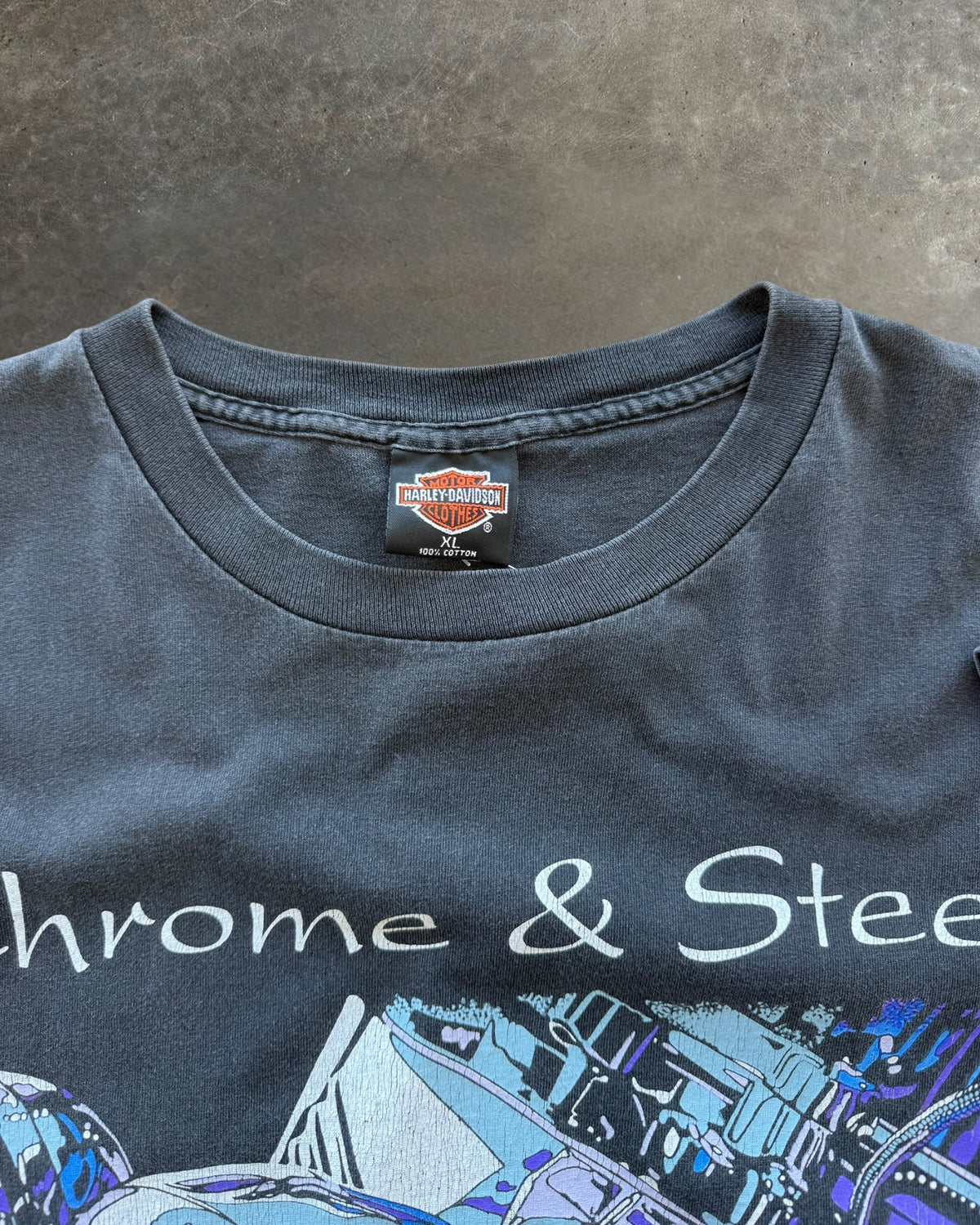 90s Chrome & Steel Harley Davidson Tee Sz. XL