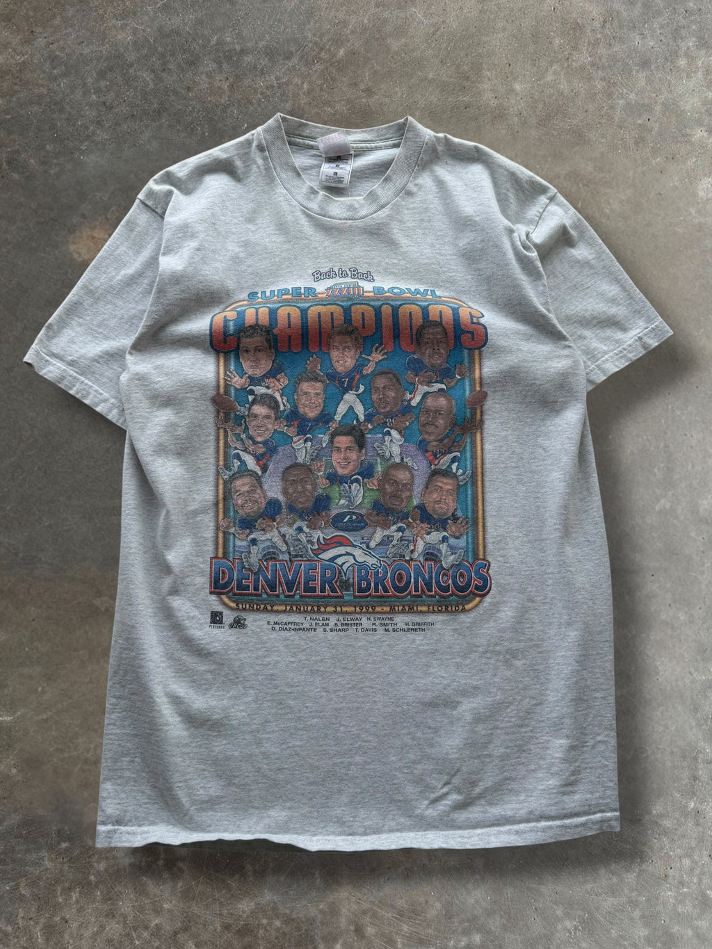 '99 Broncos Super Bowl Tee Sz. L