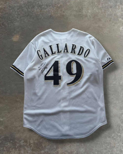 '00s Signed Gallardo Brewers Jersey Sz. L