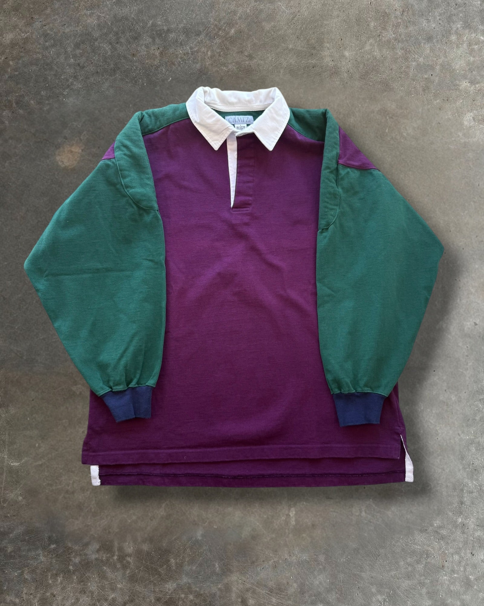 '90s Camiz Rugby Long Sleeve Polo Sz. XL