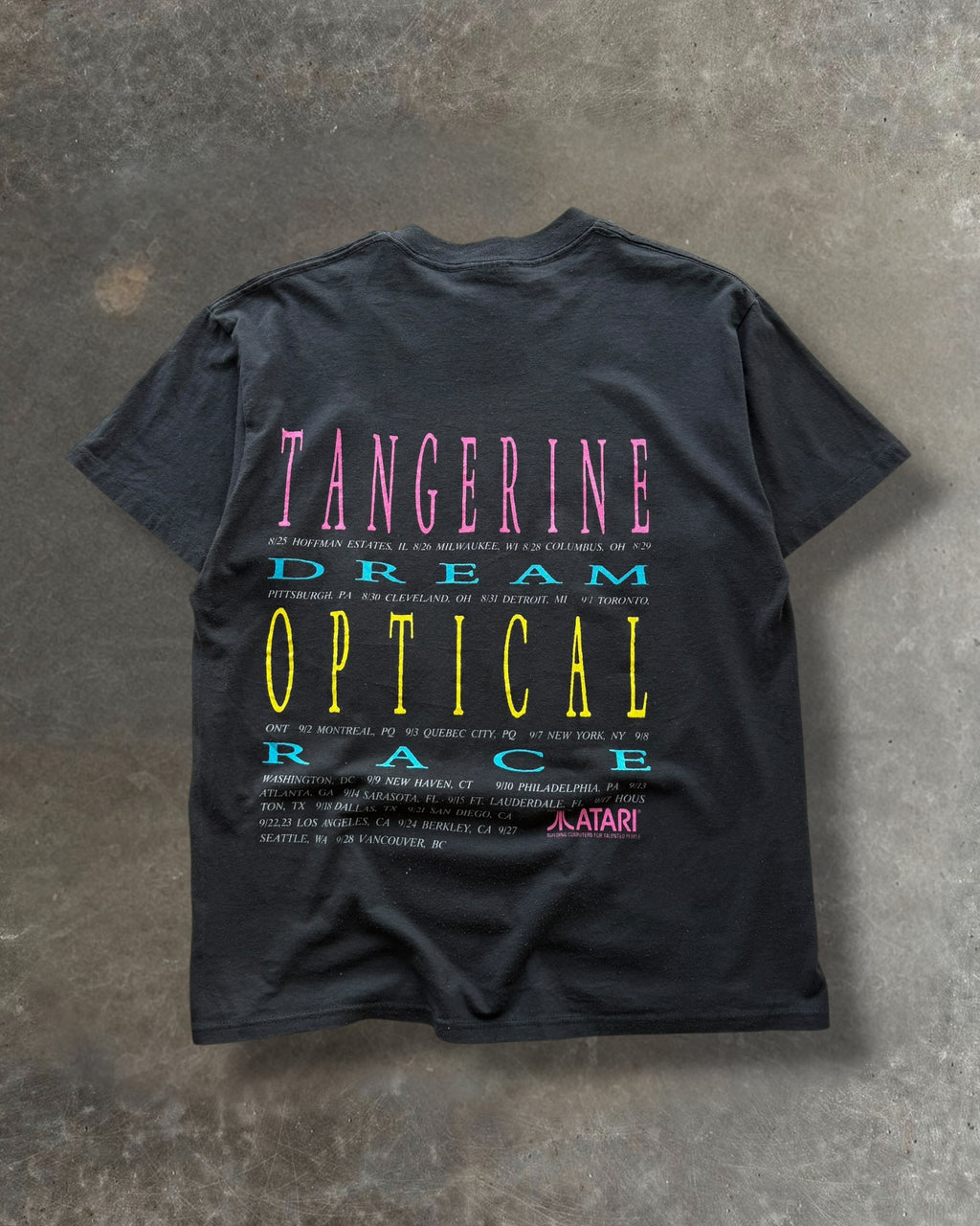'80s Tangerine Dream Optical Race Tour Tee Sz. XL