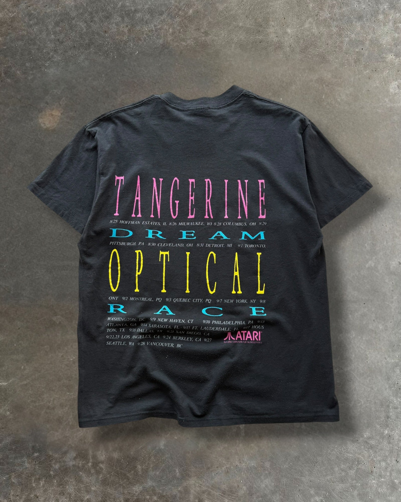 '80s Tangerine Dream Optical Race Tour Tee Sz. XL