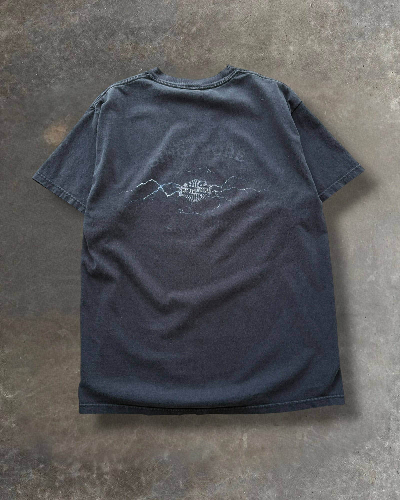 '00s Singapore Lightning Harley Davidson Tee Sz. L