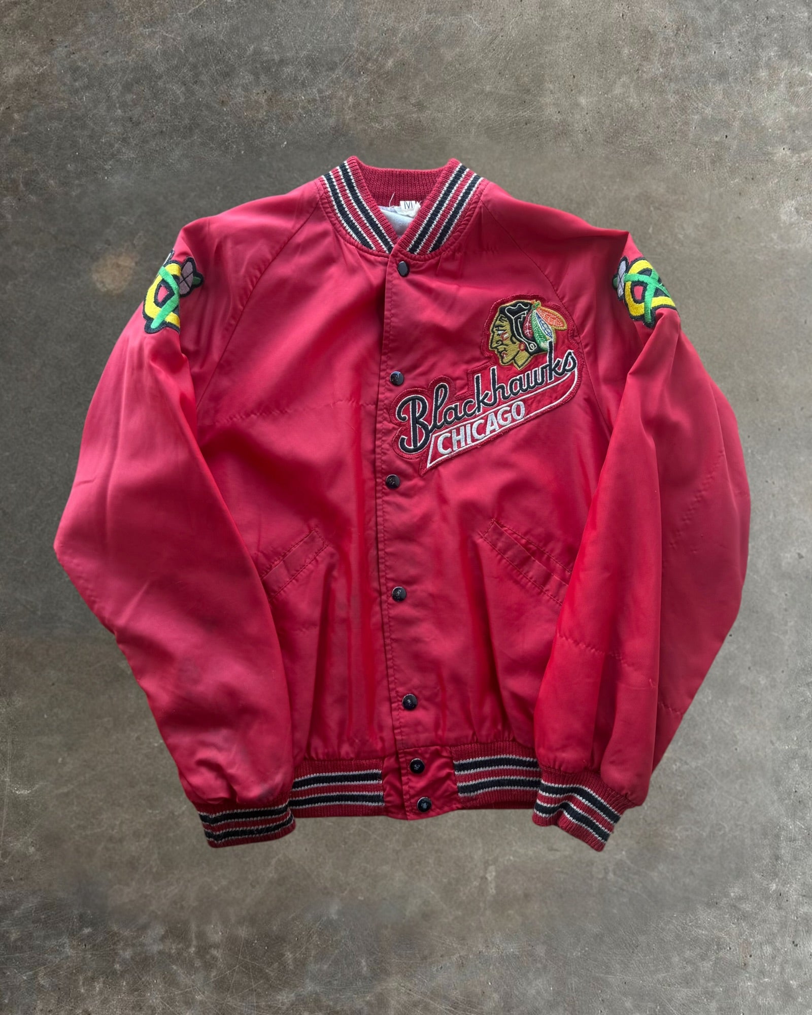 '60s Chicago Blackhawks Nylon Satin Jacket Sz. M