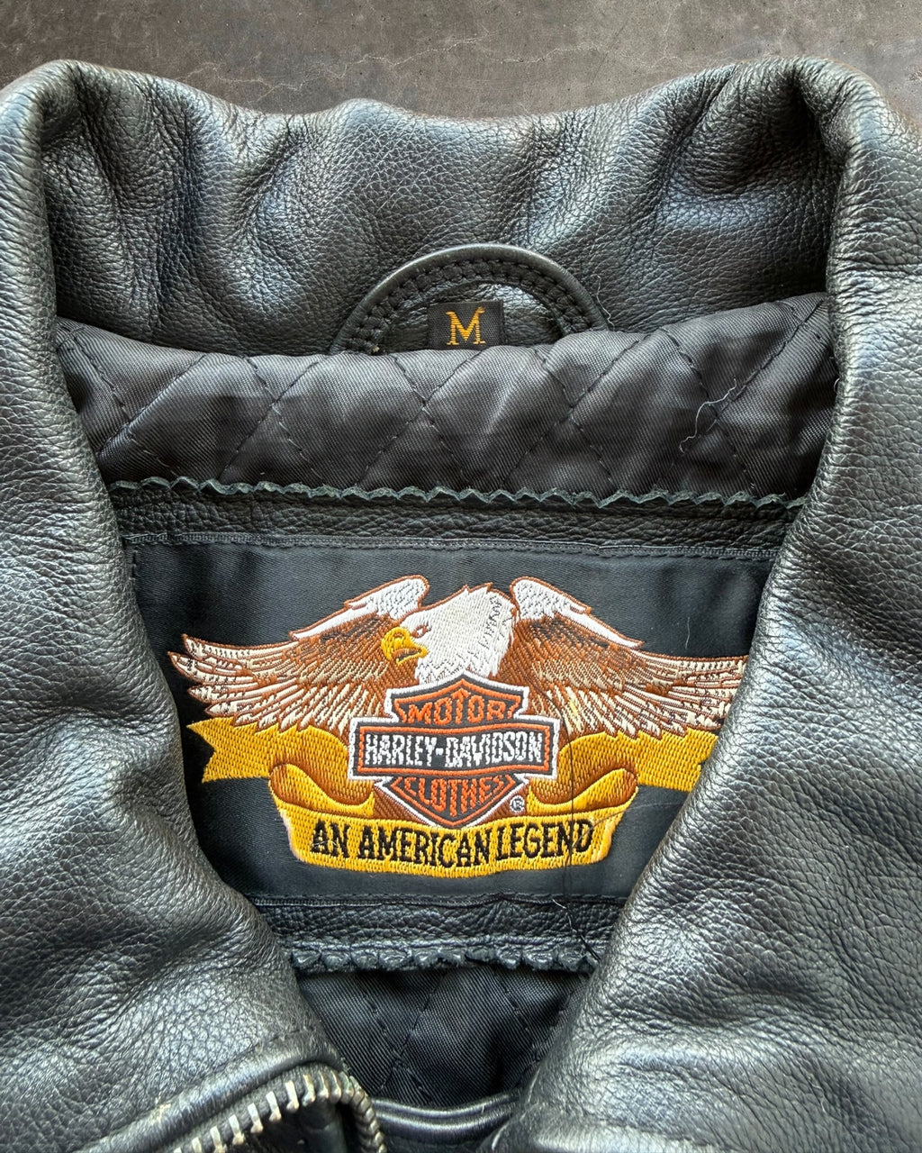'90s Harley Davidson Ride Free Flame Leather Biker Jacket Sz. M