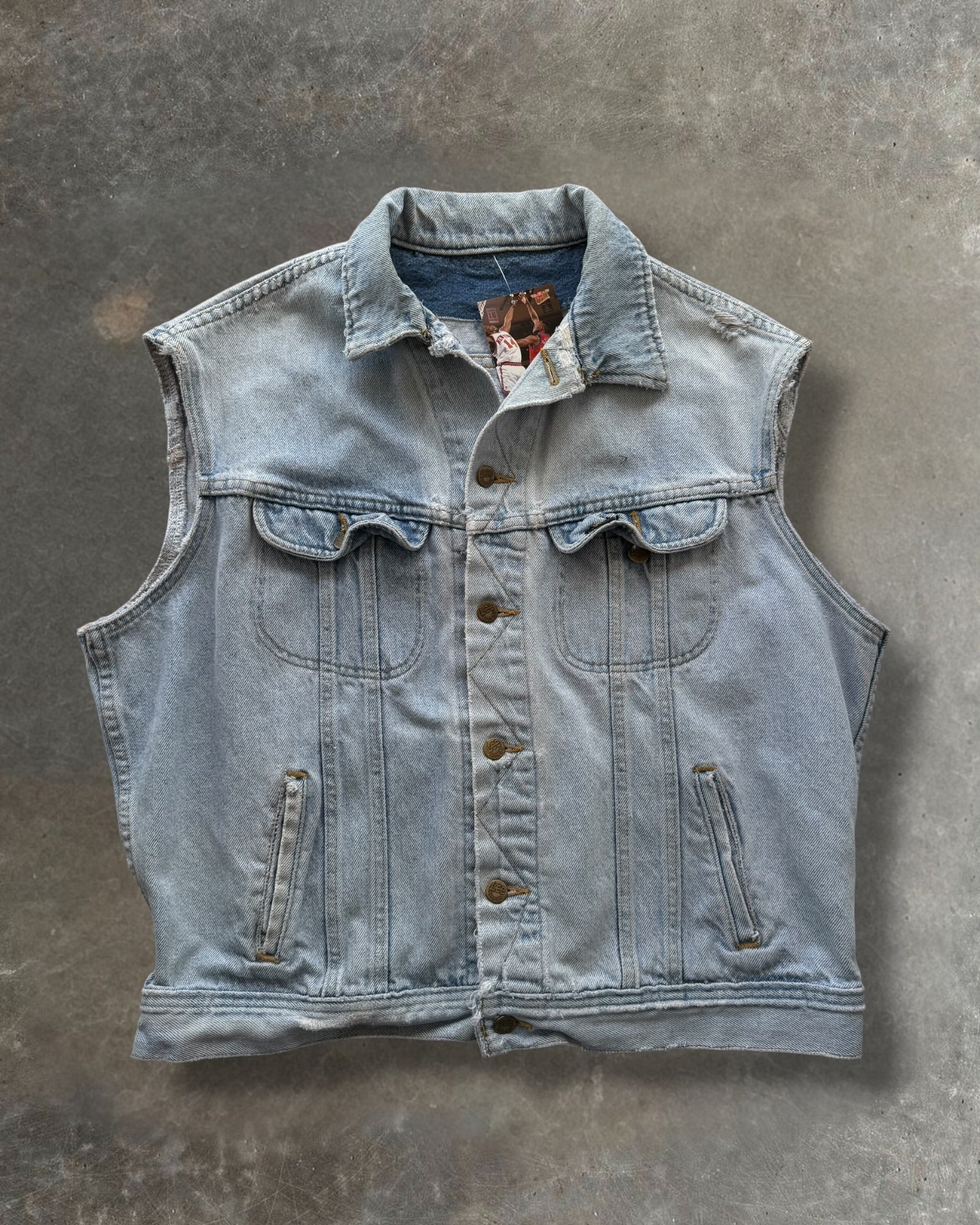 '90s Lee Denim Cut Off Jacket Sz. XL
