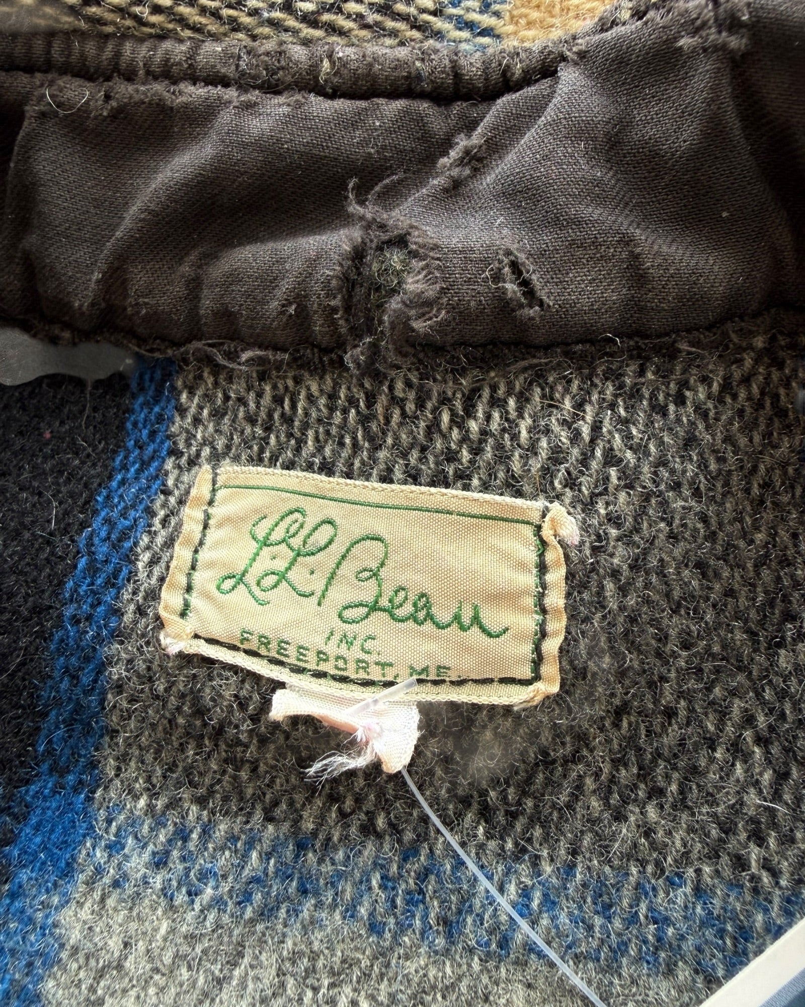 '50s L.L.Bean Shadow Knit Flannel Sz. S