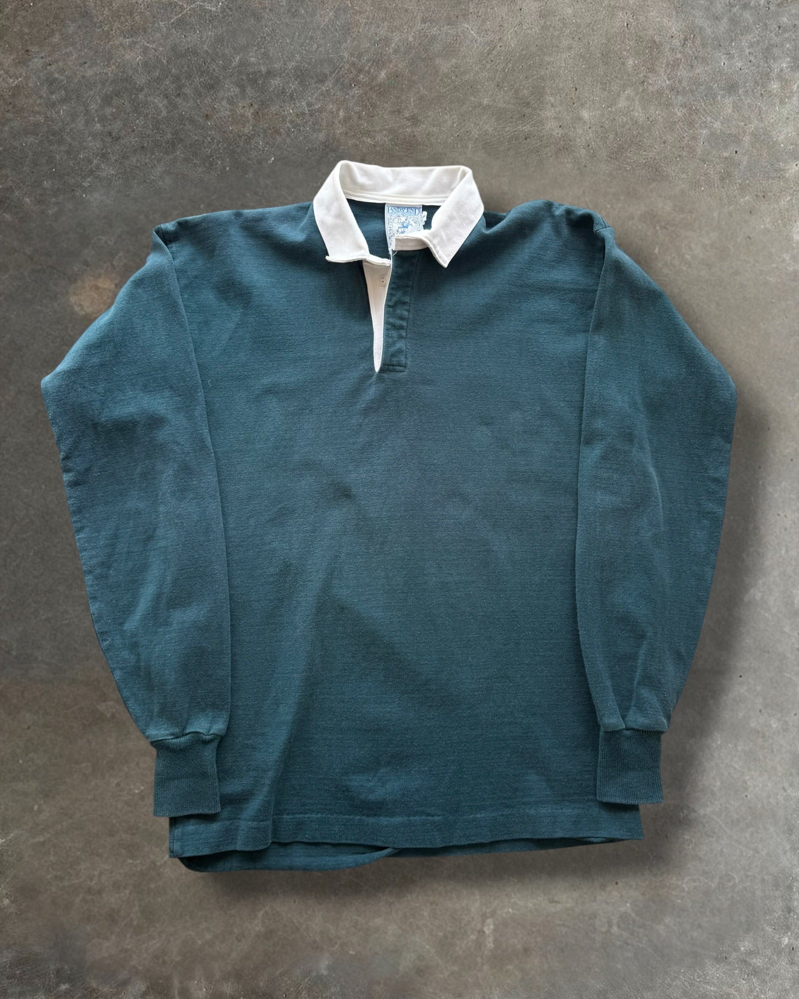 '90s Lands End Rugby Long Sleeve Sz. XL