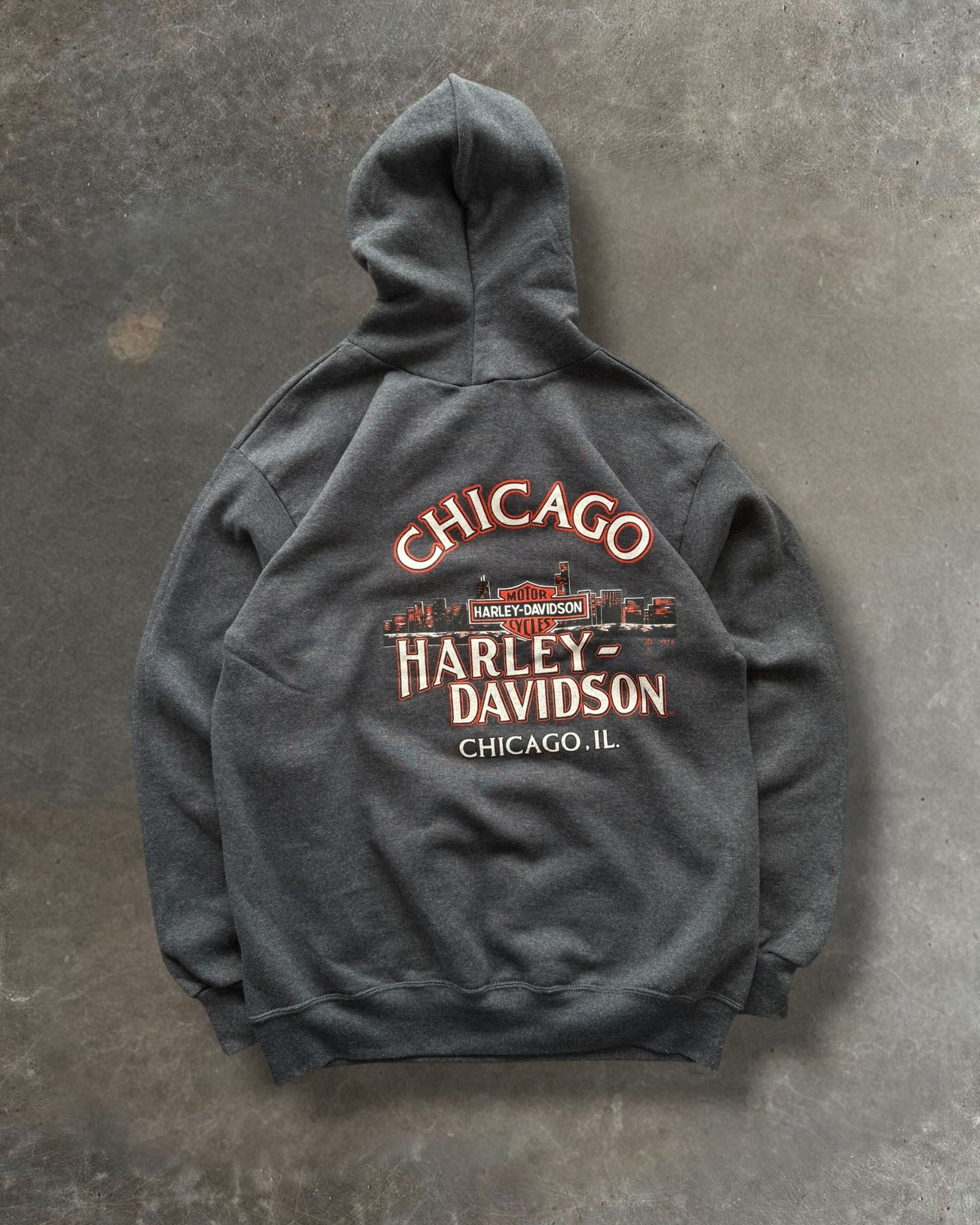 80s Chicago Harley Davidson Hoodie Sz. XL – Smiley's Vintage Supply