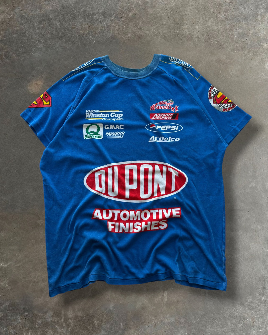'99 Superman Jeff Gordon Nascar AOP Tee Sz. XXL