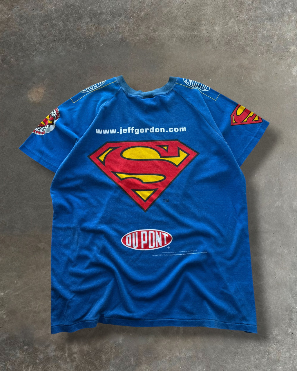 '99 Superman Jeff Gordon Nascar AOP Tee Sz. XXL