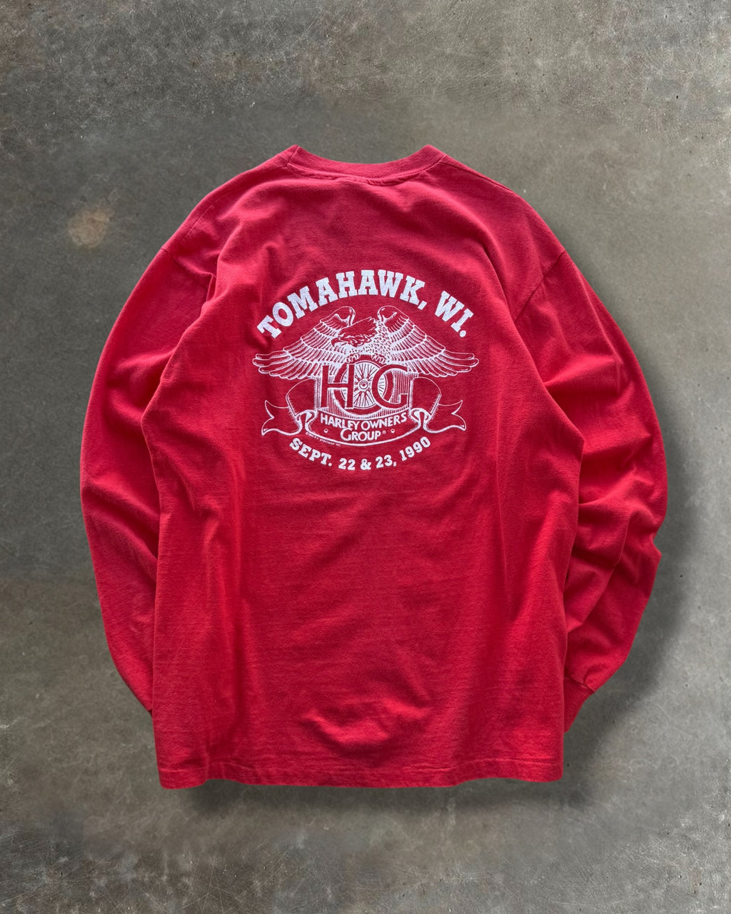'80s Open House Harley Davidson Long Sleeve Tee Sz. XL