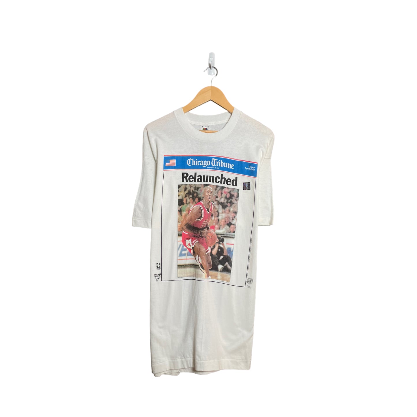 '95 Michael Jordan Newspaper Tee Sz. XL