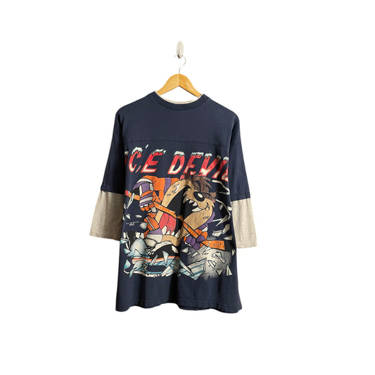 '95 Taz Ice Devil 3/4 Sleeve Tee Sz. L