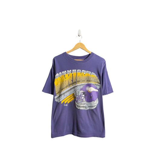 90s Vikings Cracked Tee Sz. L