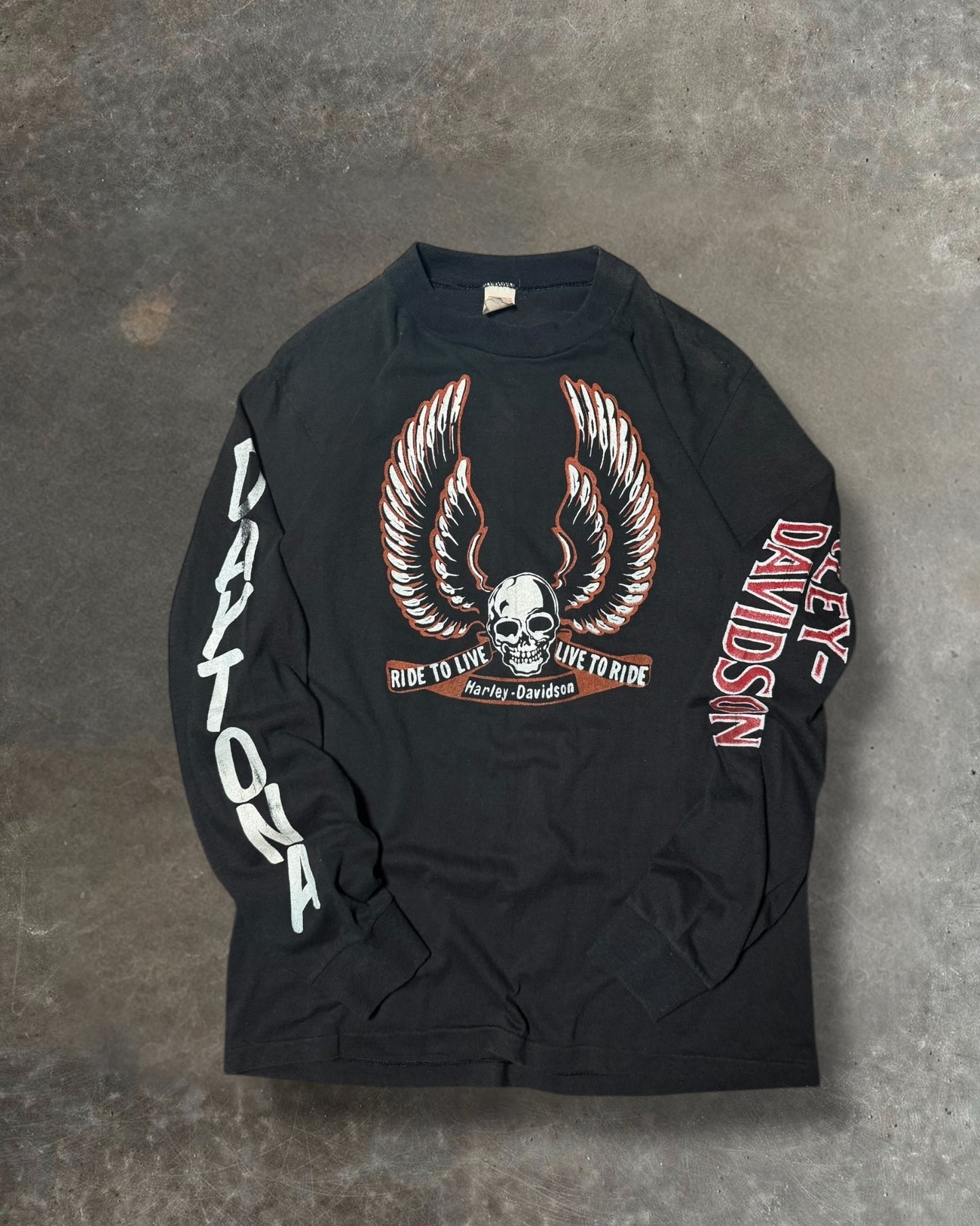 '70s Live To Ride Harley Long Sleeve Sz. M