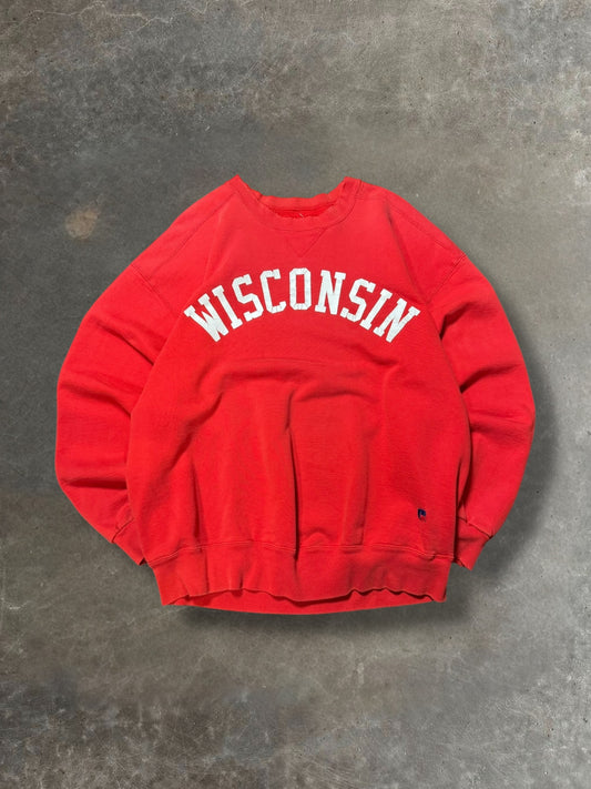 '90s Wisconsin Russell Athletic Crewneck Sz. XL