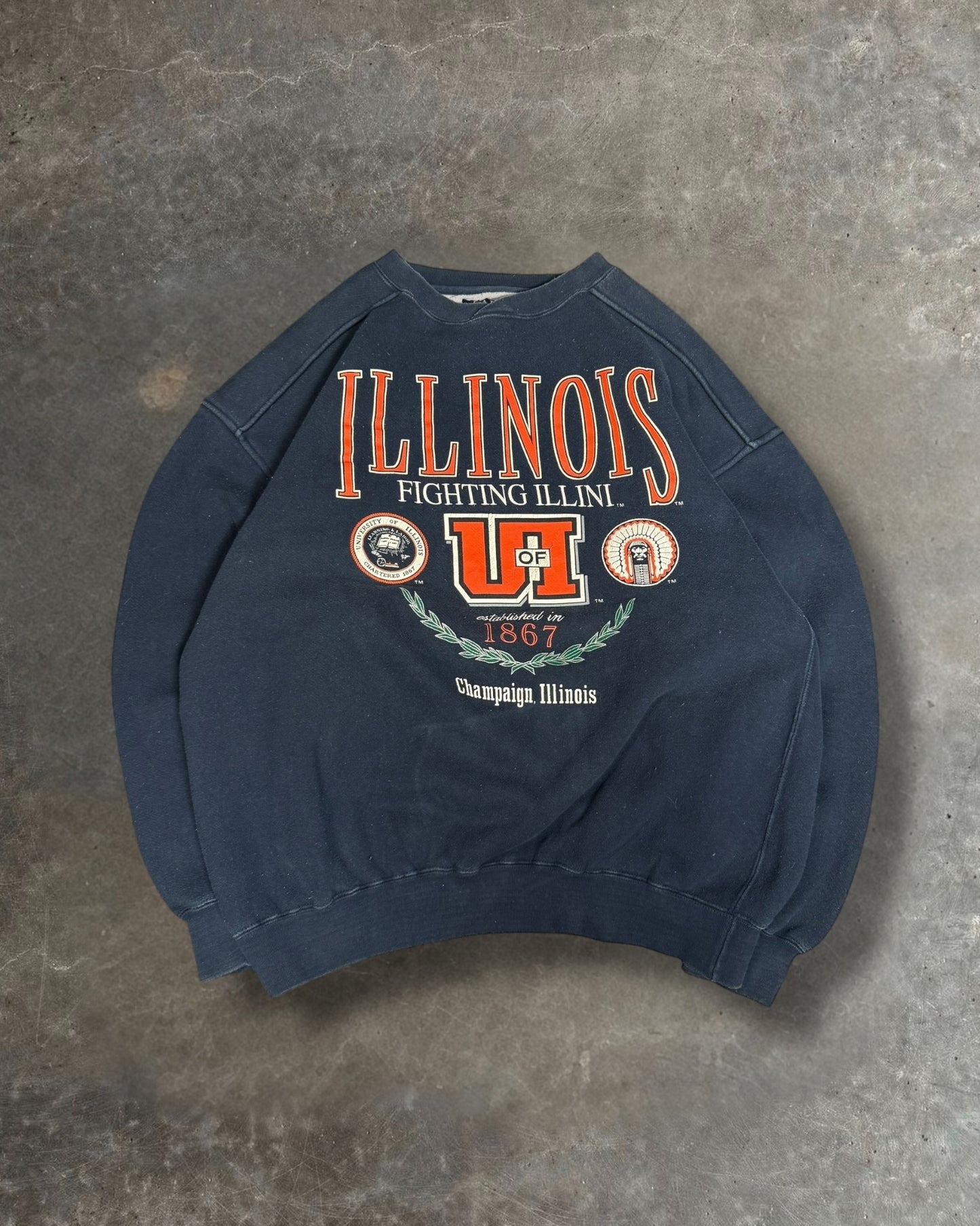 '90s Illinois University Crewneck Sz. L
