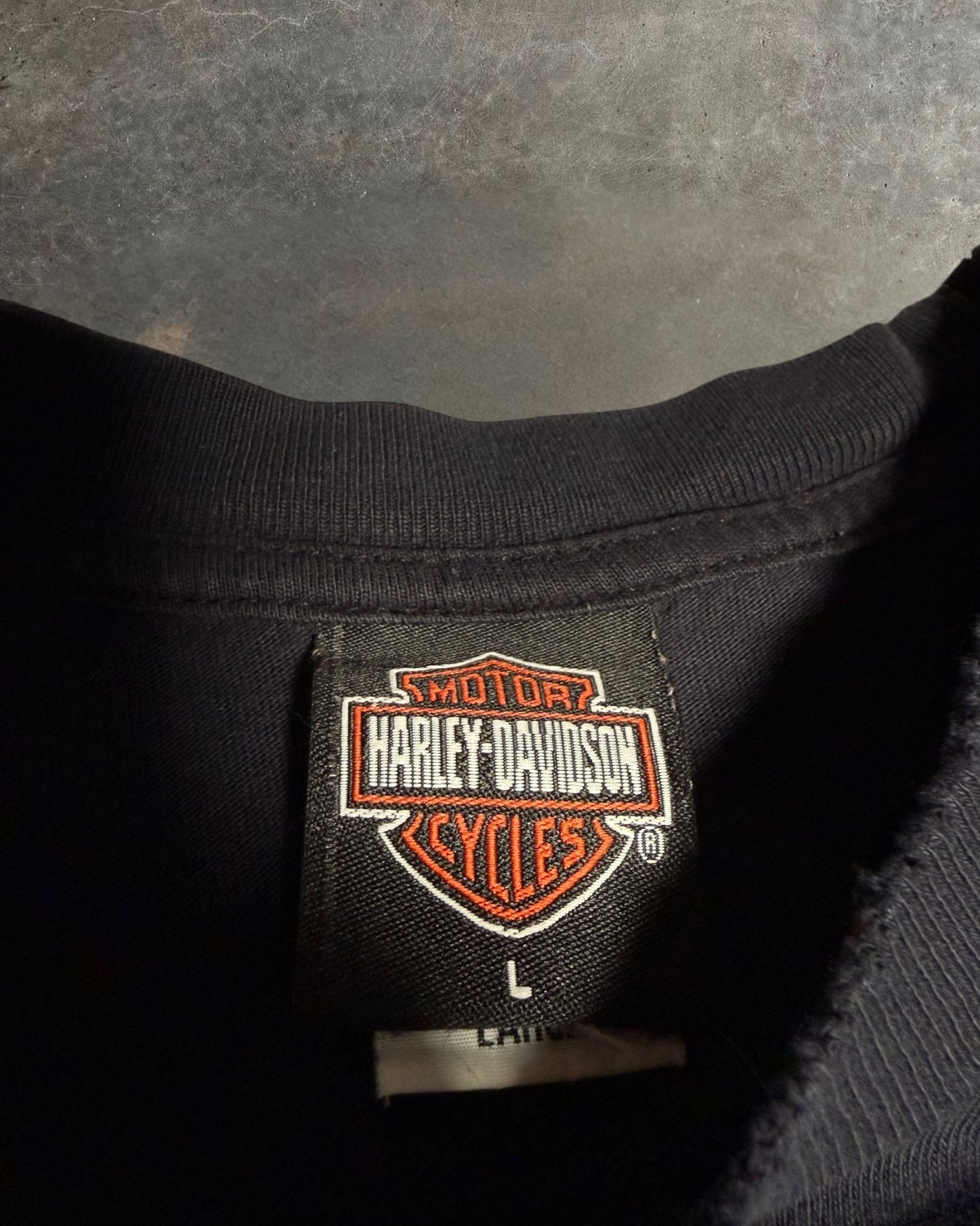 '00s Eagle Harley Davidson Pocket Tee Sz. L
