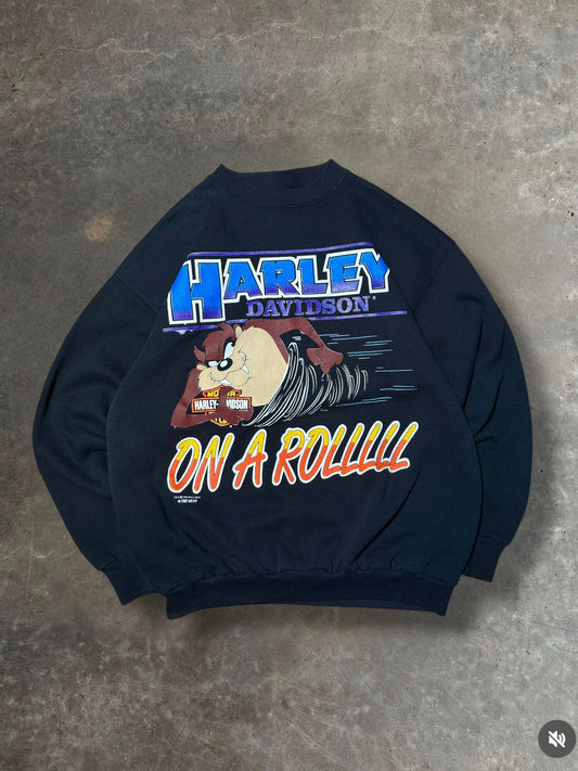 '93 Looney tunes Harley Crewneck Sz. L