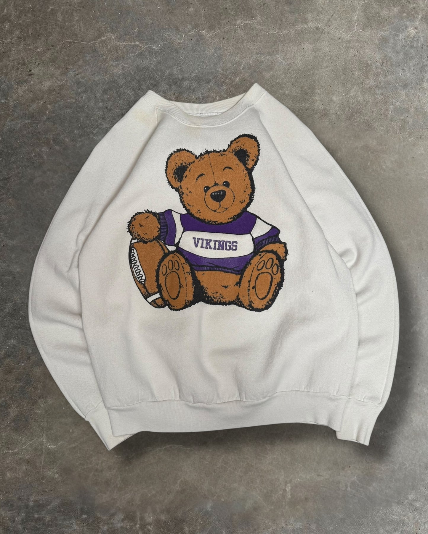 '90s Vikings Teddy Bear Crewneck Sz. L