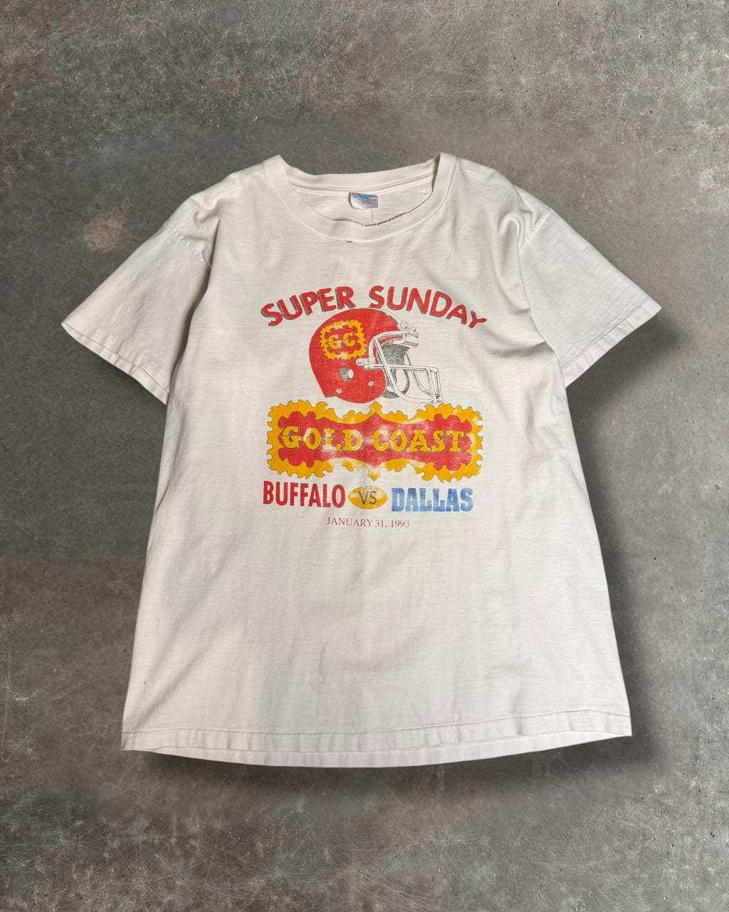 '93 Gold Coast Football Tee Sz. L