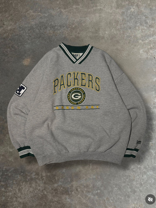 '90s Packers V-Neck Crewneck Sz. XL