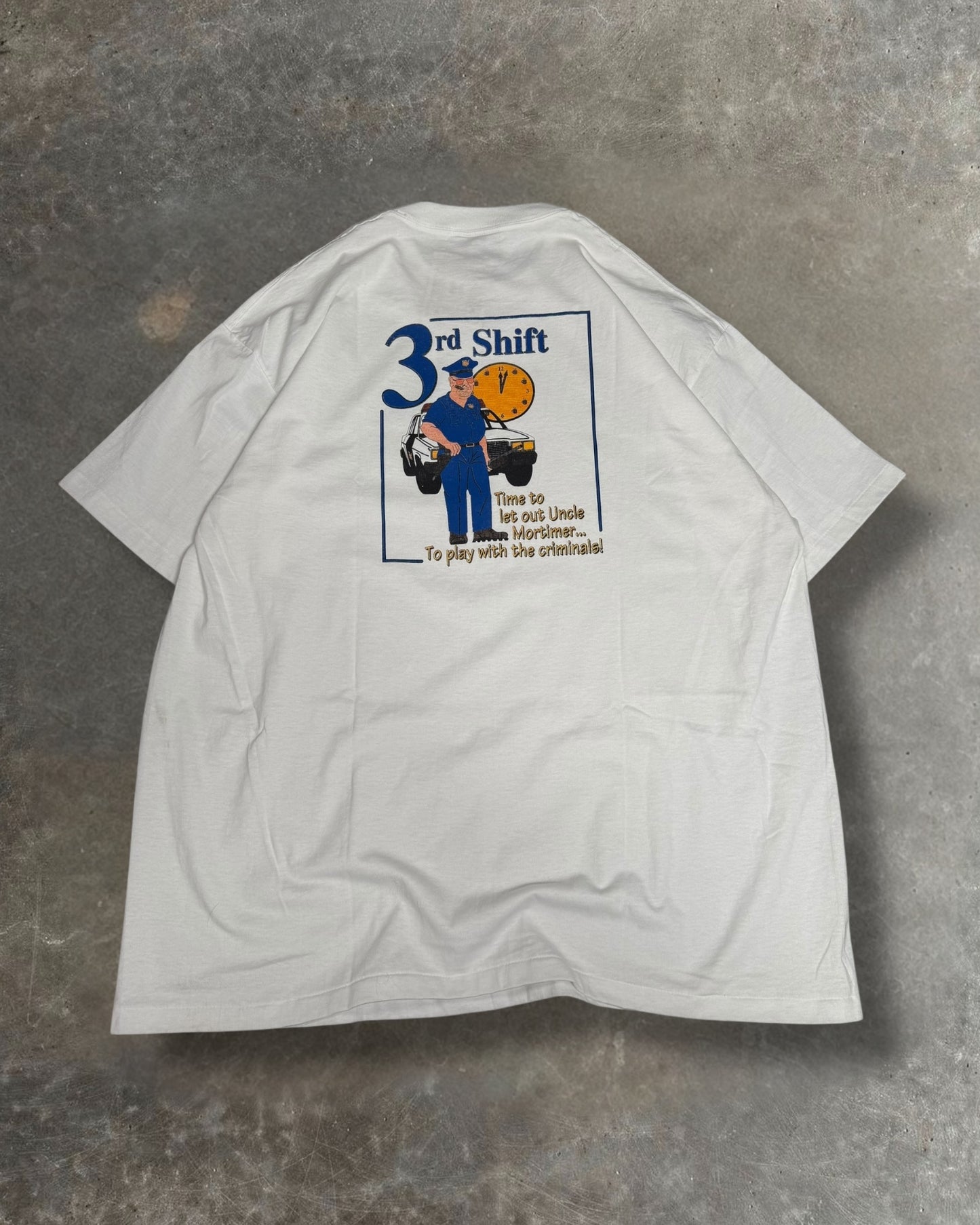 '90s 3rd Shift Police Tee Sz. XXL