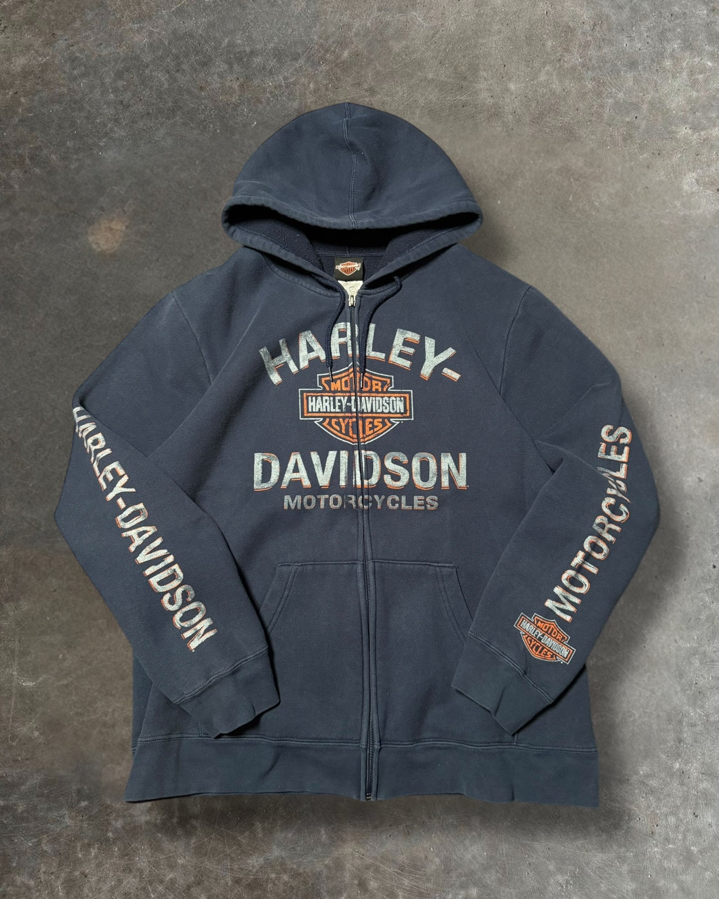 '10s Harley Zip Up Hoodie Sz.L