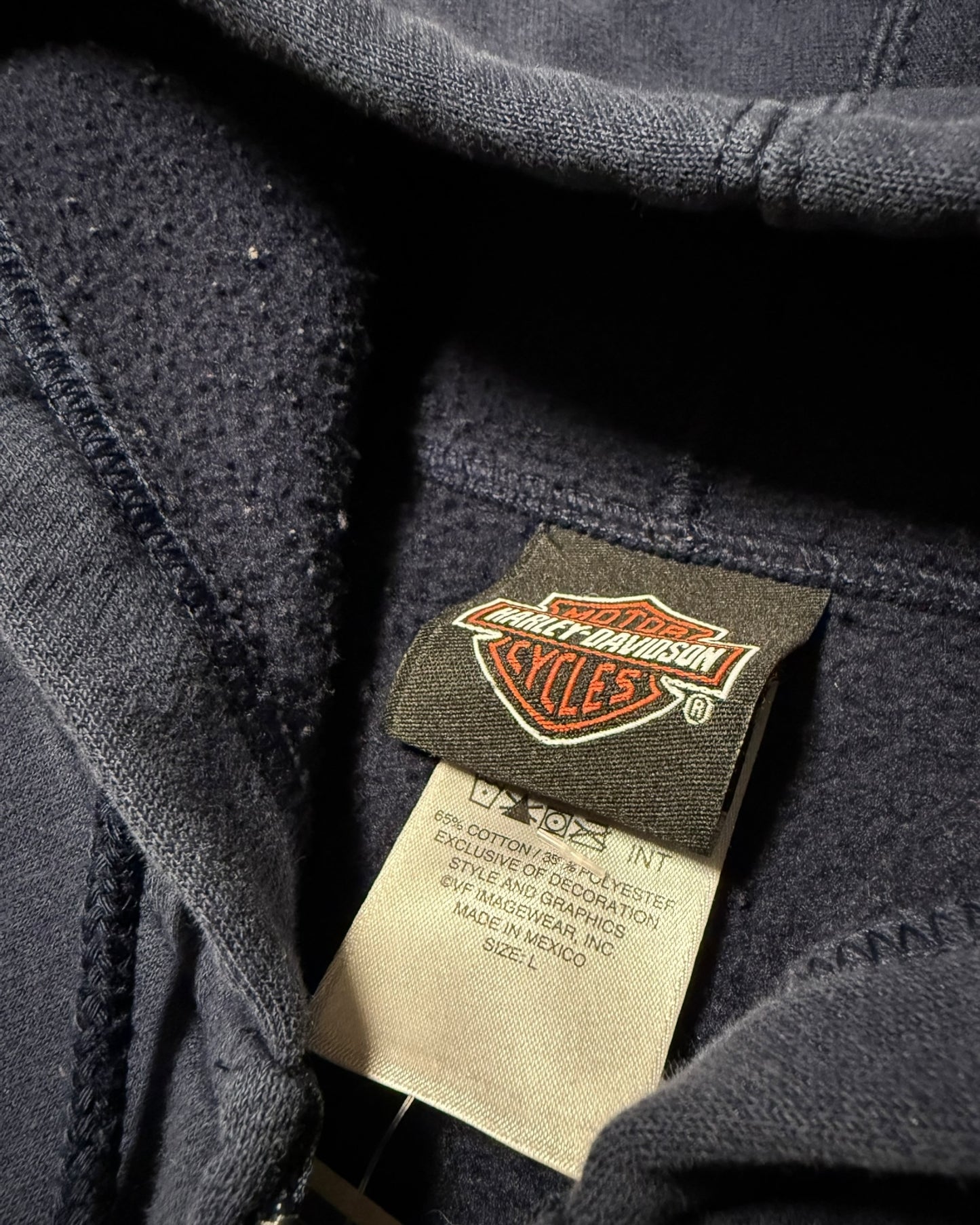 '10s Harley Zip Up Hoodie Sz.L