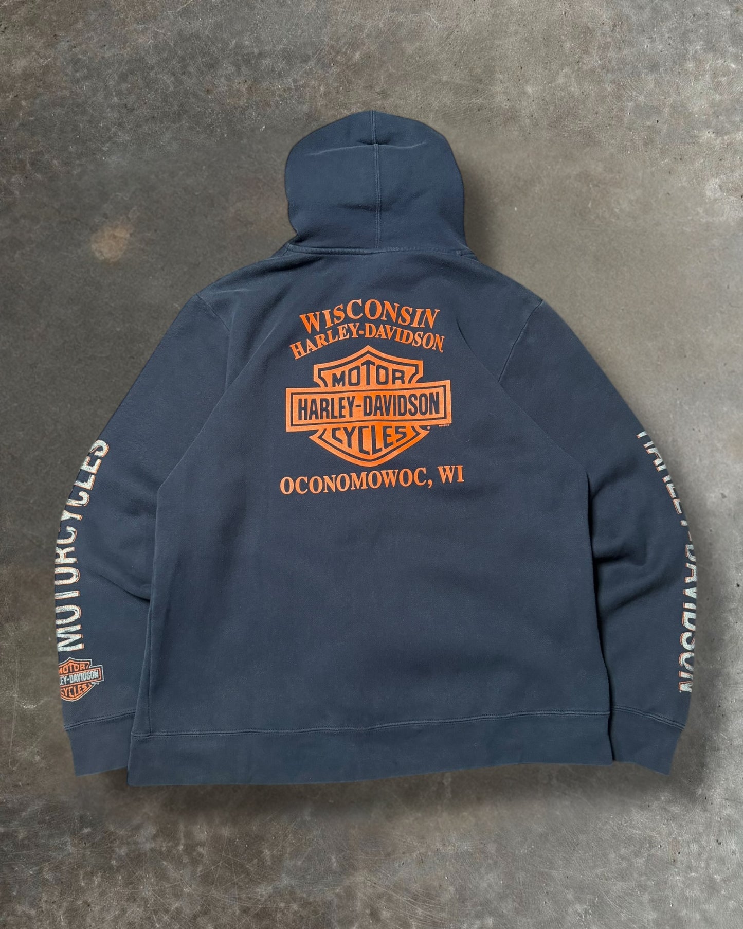 '10s Harley Zip Up Hoodie Sz.L