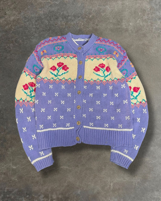 '00s Rose Button Sweater Sz. L