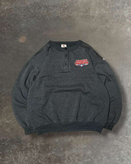 '70s Harley Davidson Button Crewneck Sz. M