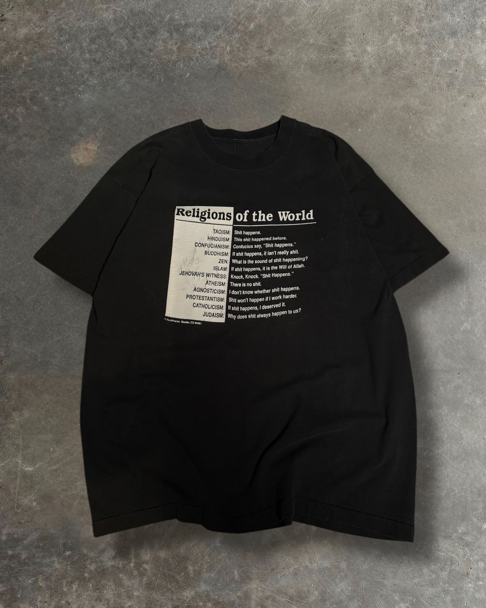 '90s Religions Of The World Tee Sz. L