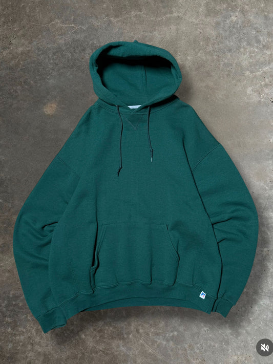 90s Green Russell Athletic Hoodie Sz.XL