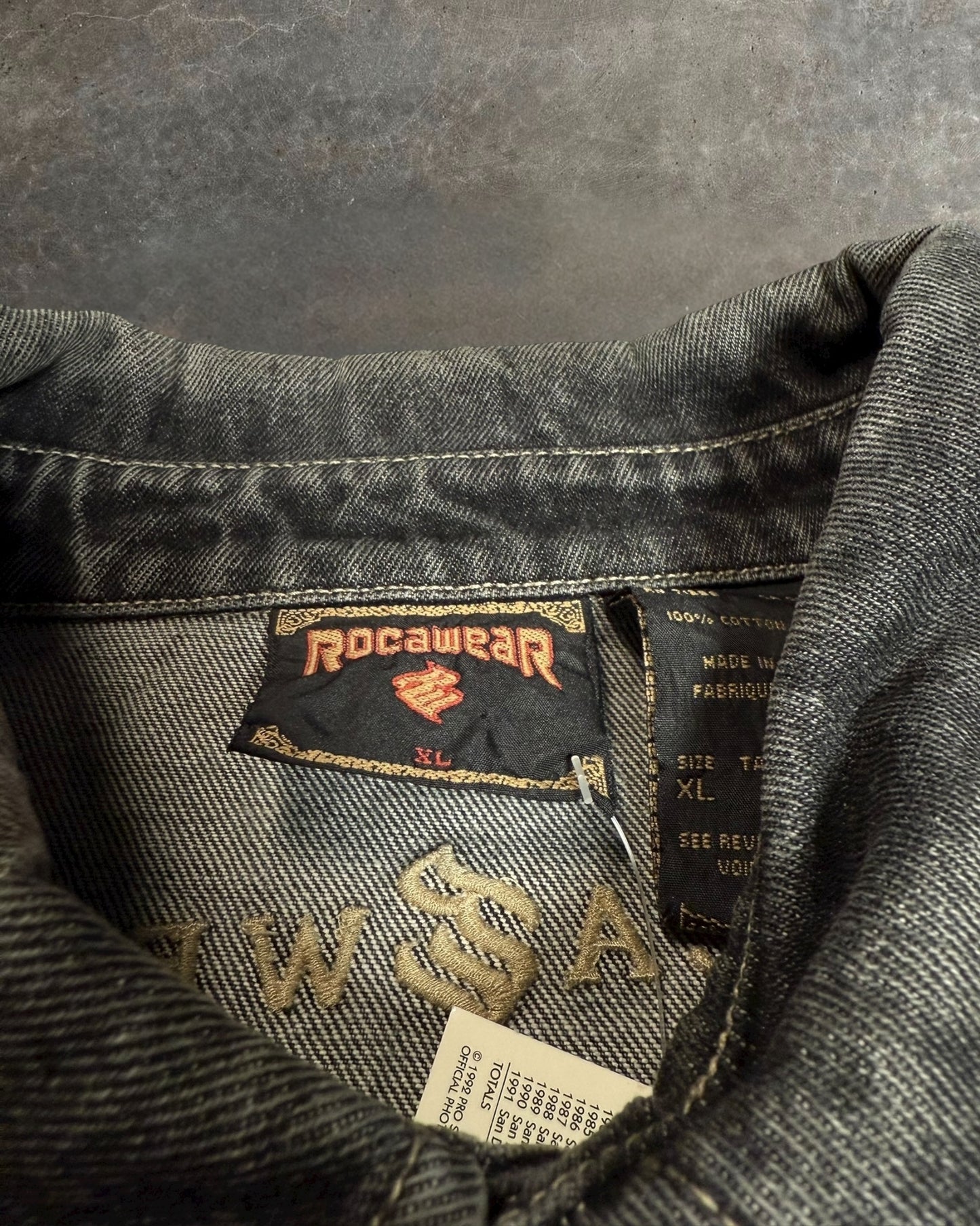 '00s Rocawear Black Denim Jacket Sz. XL