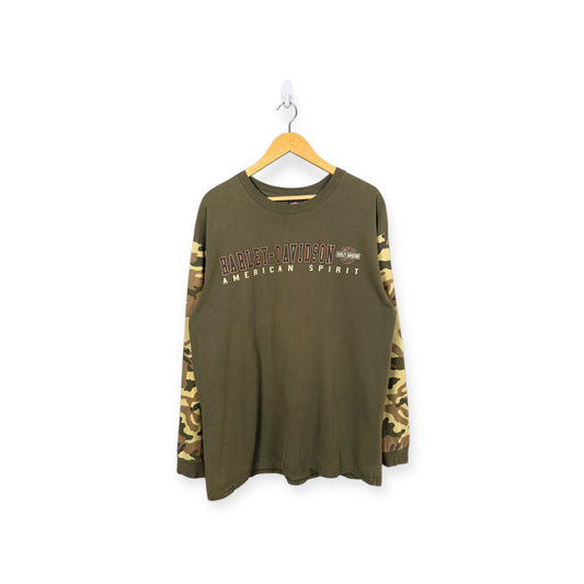 '00s Harley Camo Long Sleeve Sz. XL