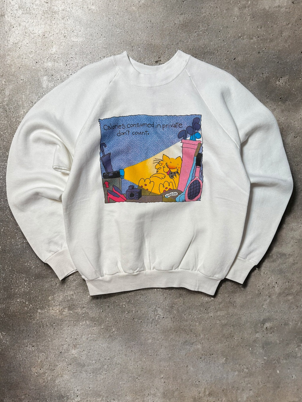 '90s Calorie Cat Crewneck Sz. L
