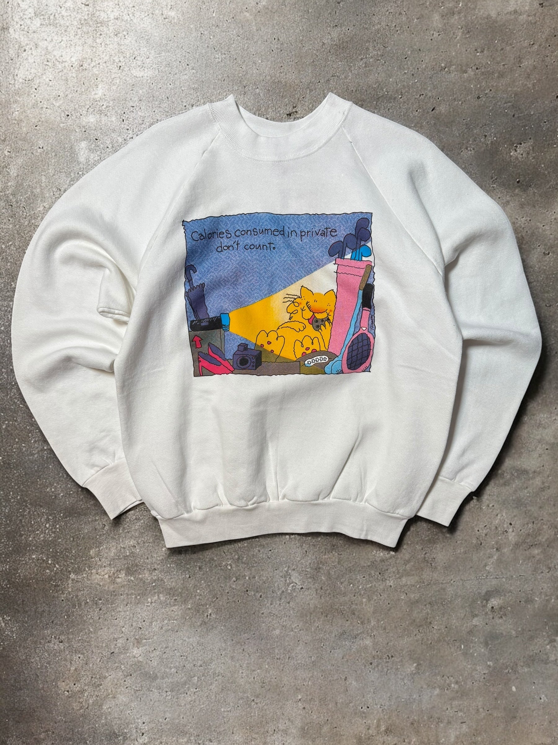 '90s Calorie Cat Crewneck Sz. L