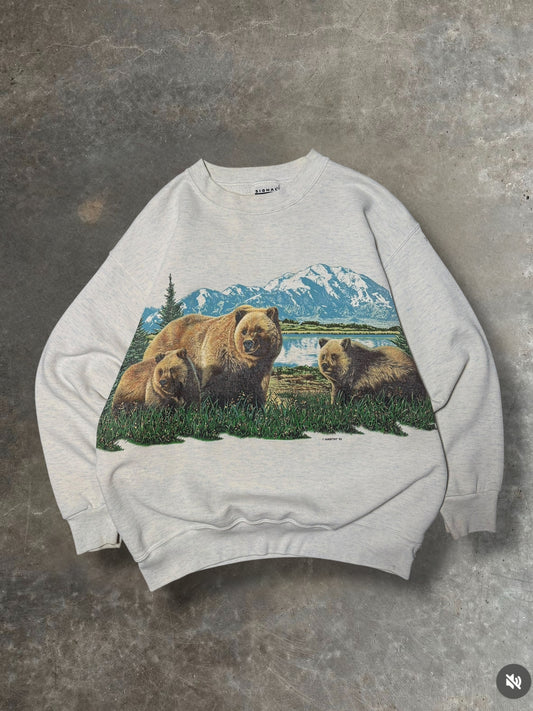 '92 Bear Nature Crewneck Sz. L