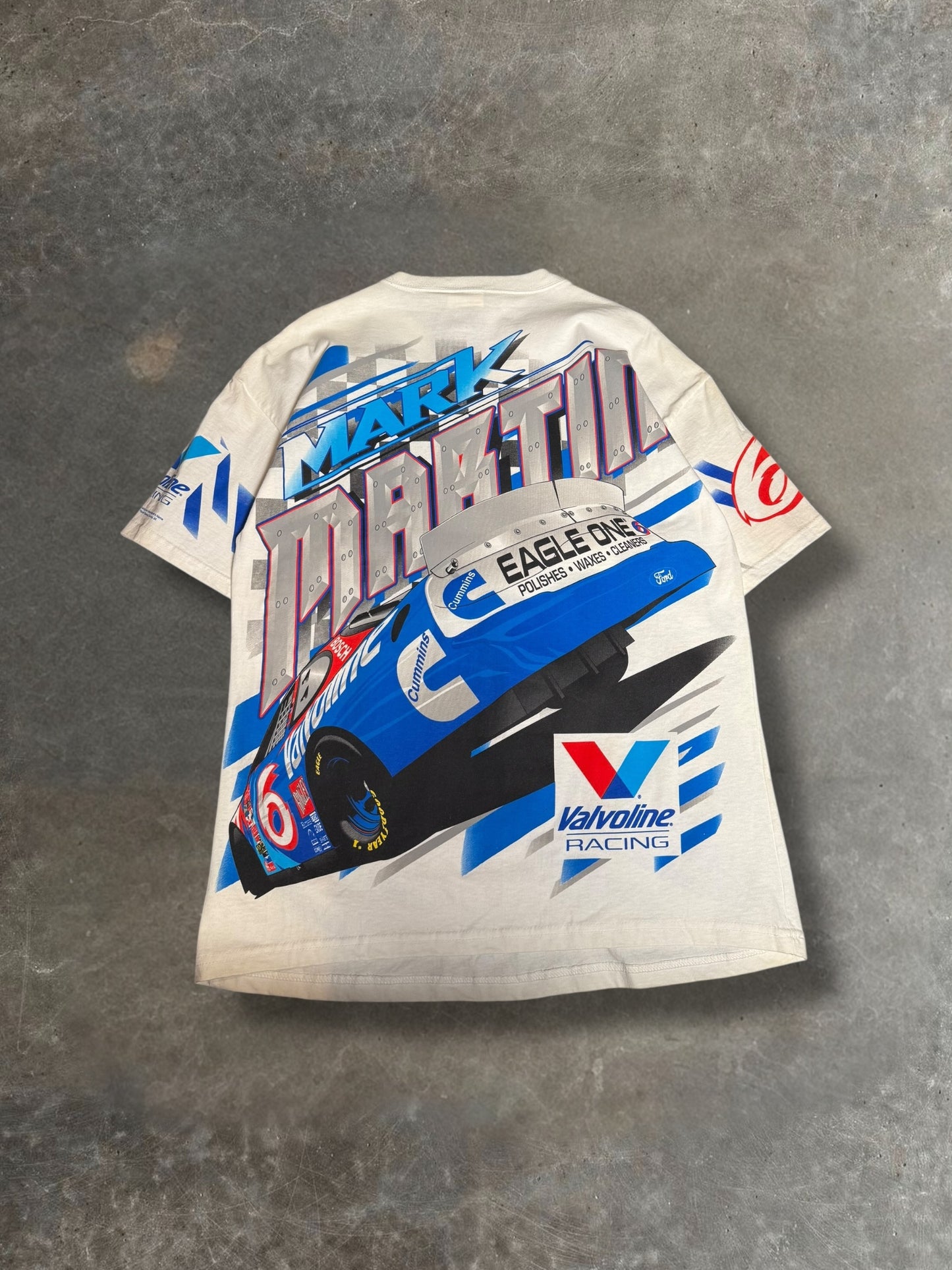 '90s Mark Martin AOP Nascar Tee Sz. L