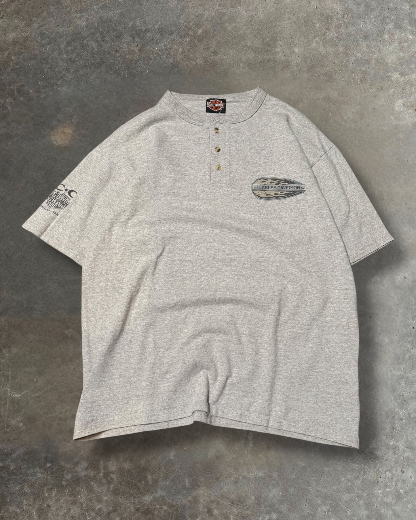 '90s Harley Button Tee Sz. XL